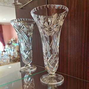 Beautiful Vintage Cut Crystal Vase in Mint Condition
